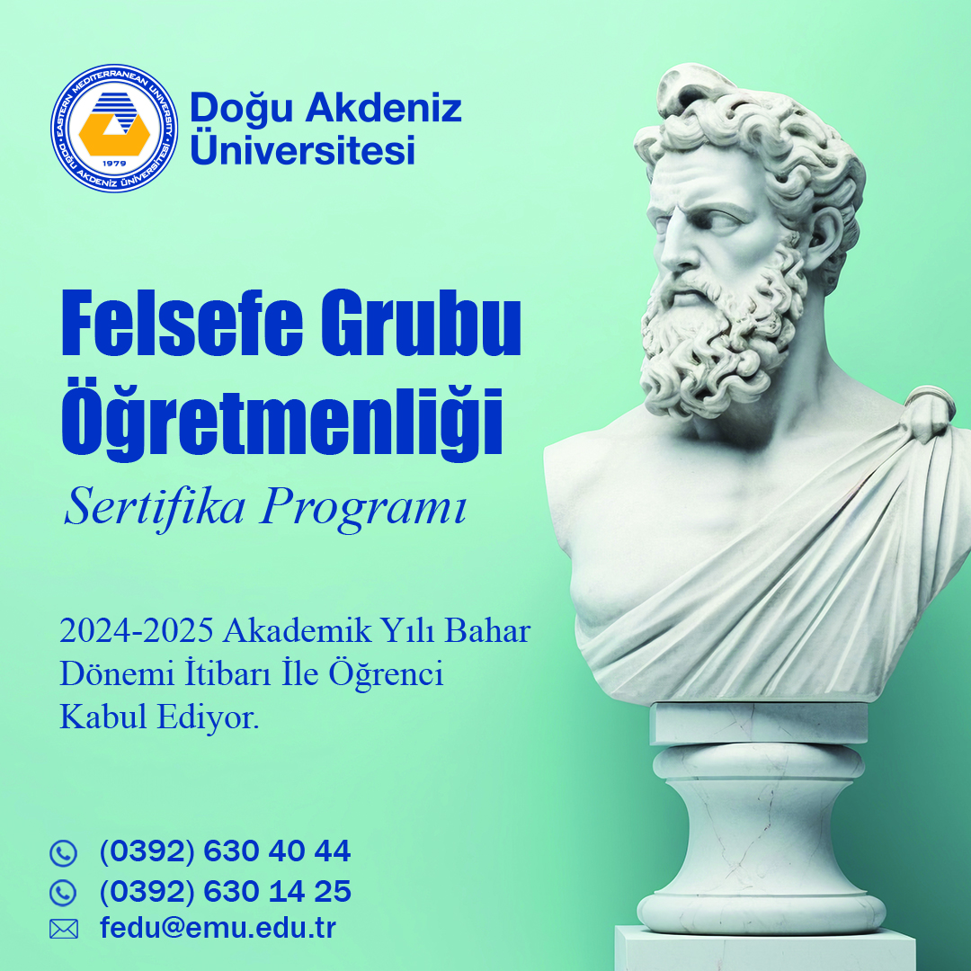 DAÜ Felsefe Grubu Öğretmenliği Sertifika Programı öğrenci kabul ediyor