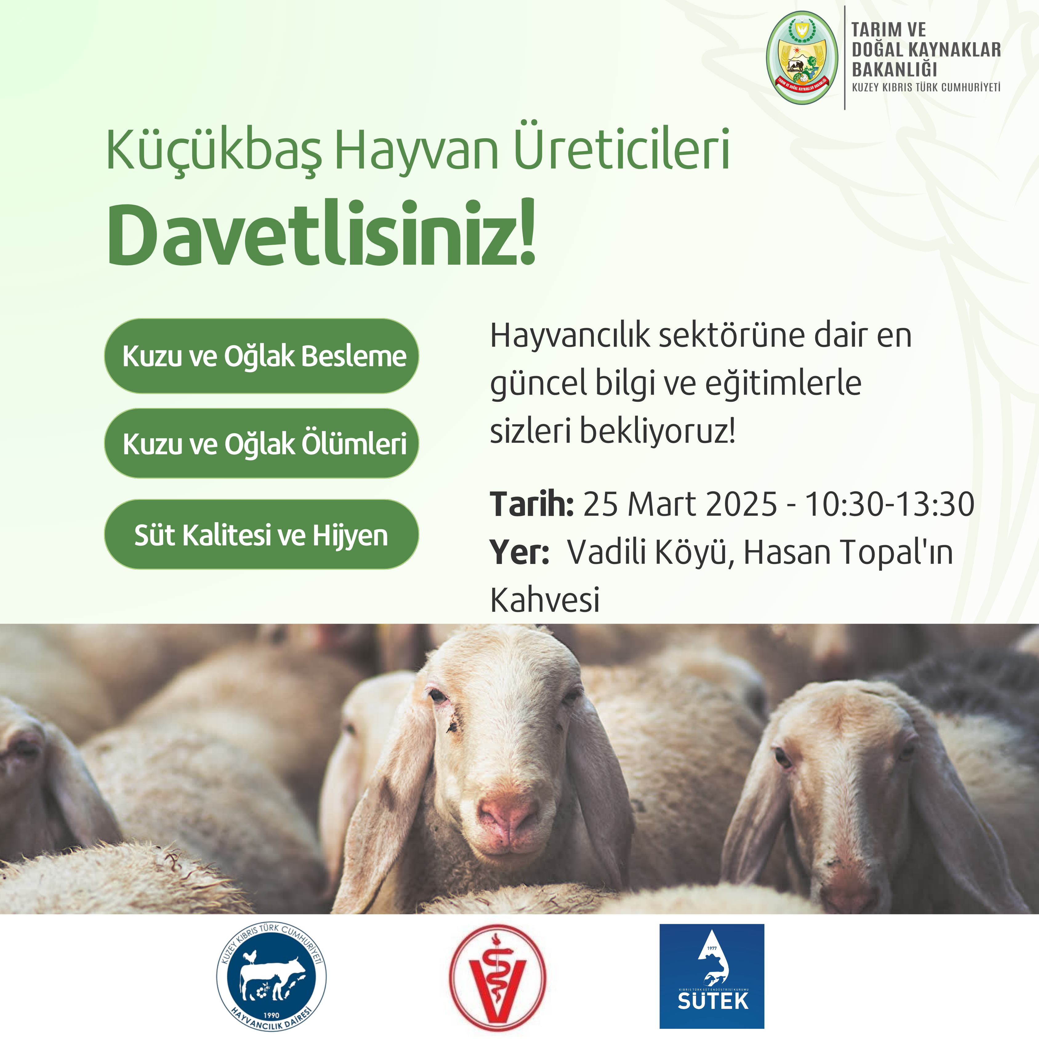 Vadili’de küçükbaş hayvan yetiştiricilerine yönelik eğitim