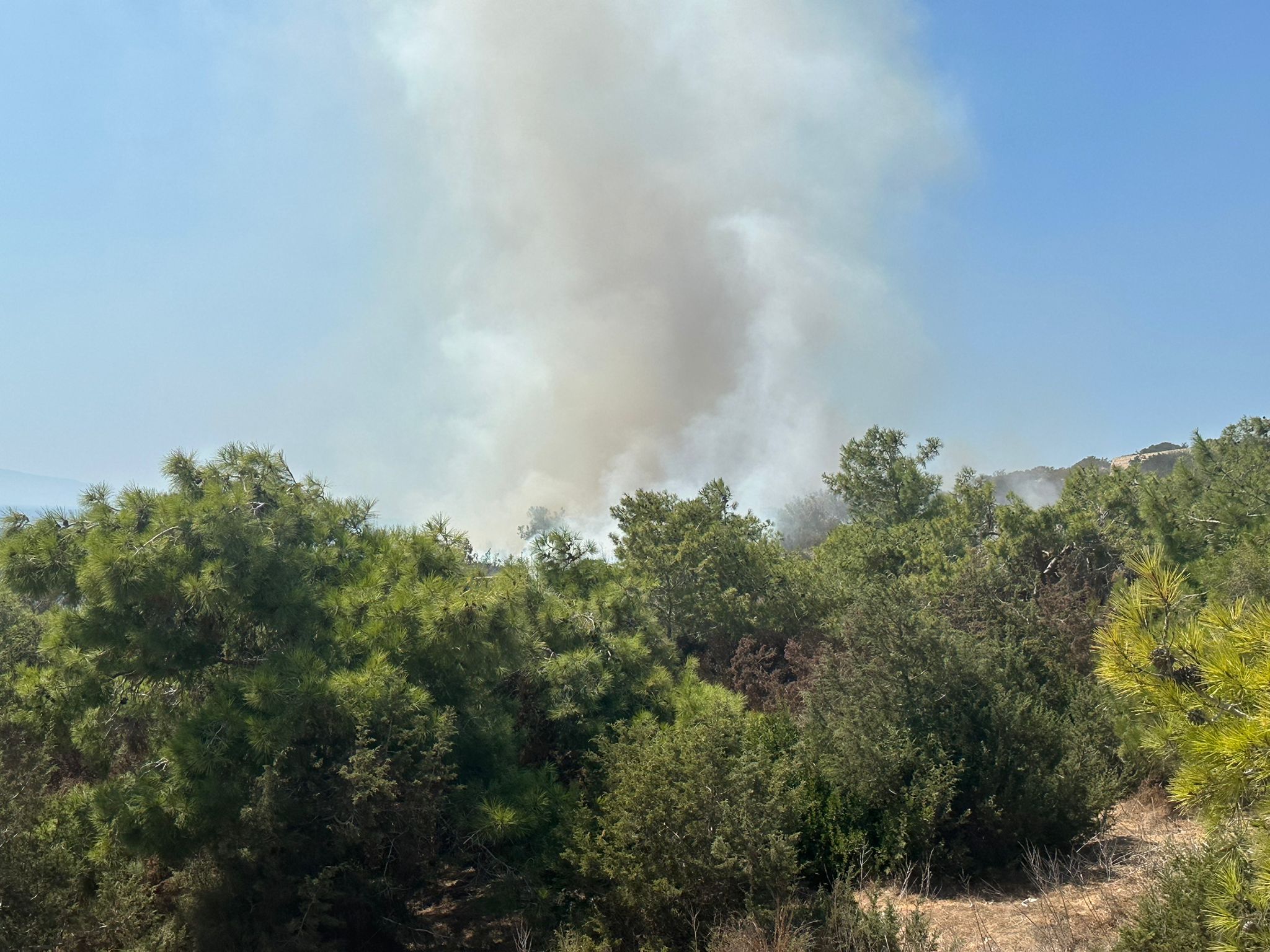 Akdeniz köyünde yangın çıktı
