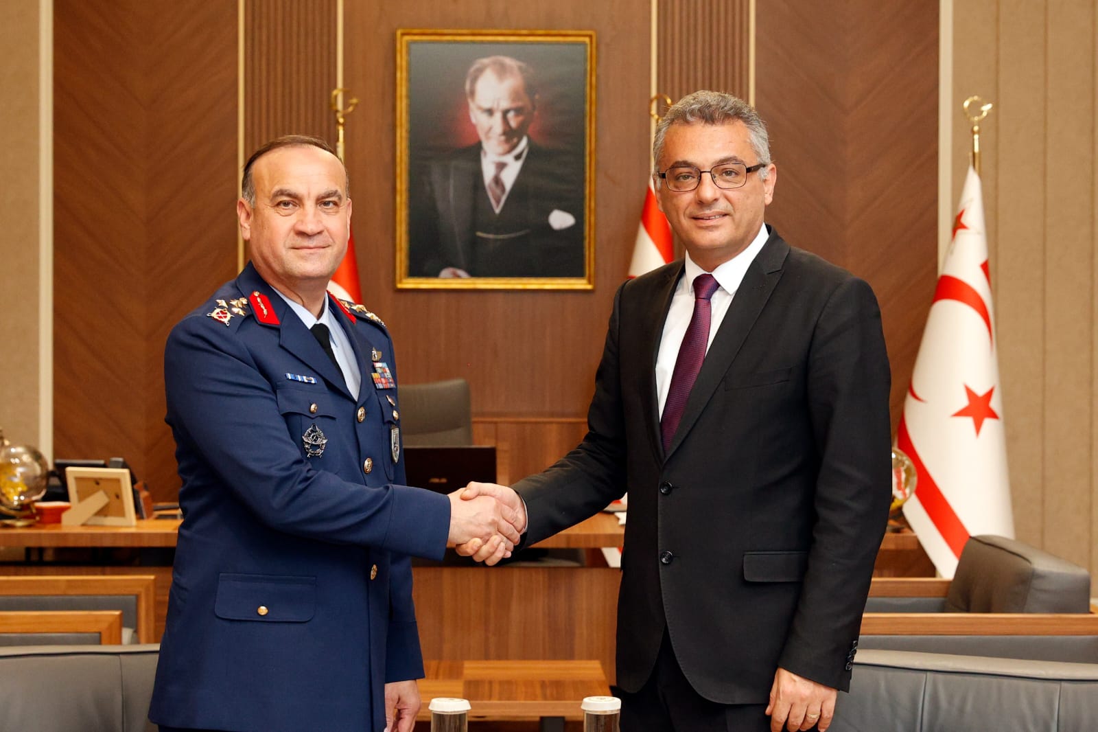 Erhürman, TC Milli Savunma Bakanlığı temsilcisini kabul etti