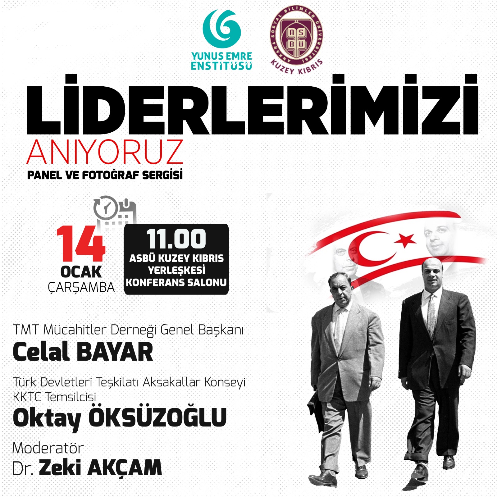 Dr. Fazıl Küçük ve Rauf Raif Denktaş için anma programı düzenlenecek