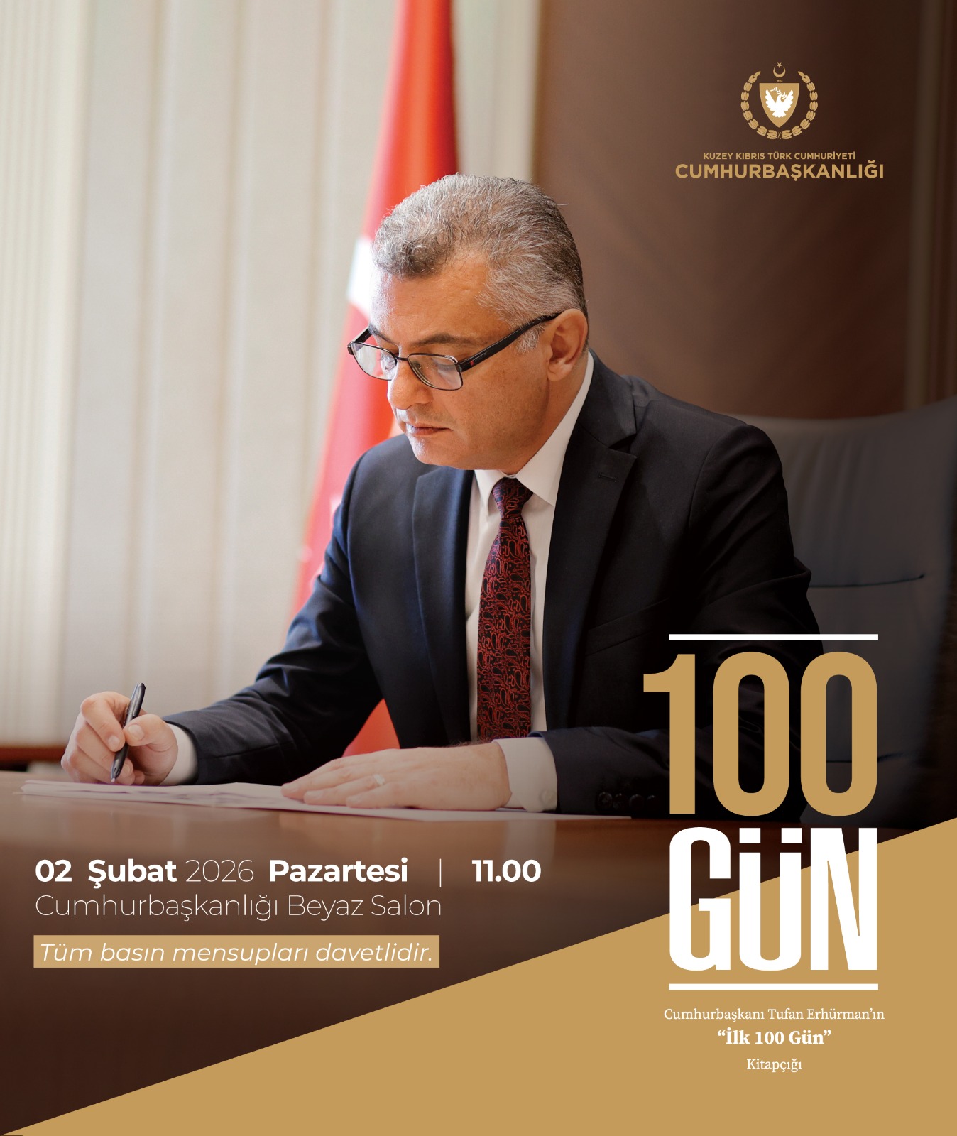 Cumhurbaşkanı Erhürman “Cumhurbaşkanlığı’nda 100 Gün” basın toplantısı düzenleyecek
