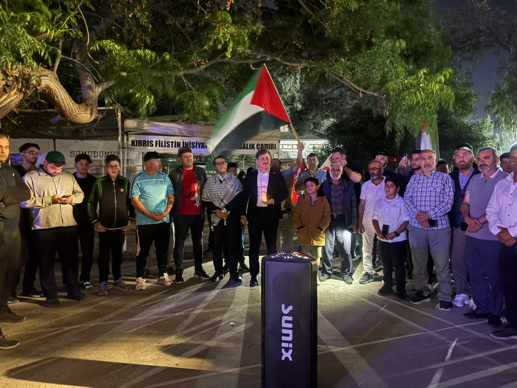 KKTC'de, İsrail'in Küresel Sumud Filosu'na saldırısı protesto edildi