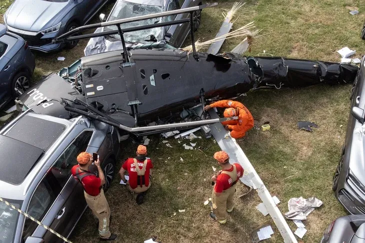 Brezilya'da iki helikopter havada çarpıştı, altı kişi öldü
