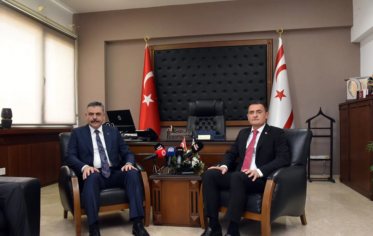Oğuz, mevkidaşı Çiftçi ile görüştü:"İş birliğimiz devam edecek"