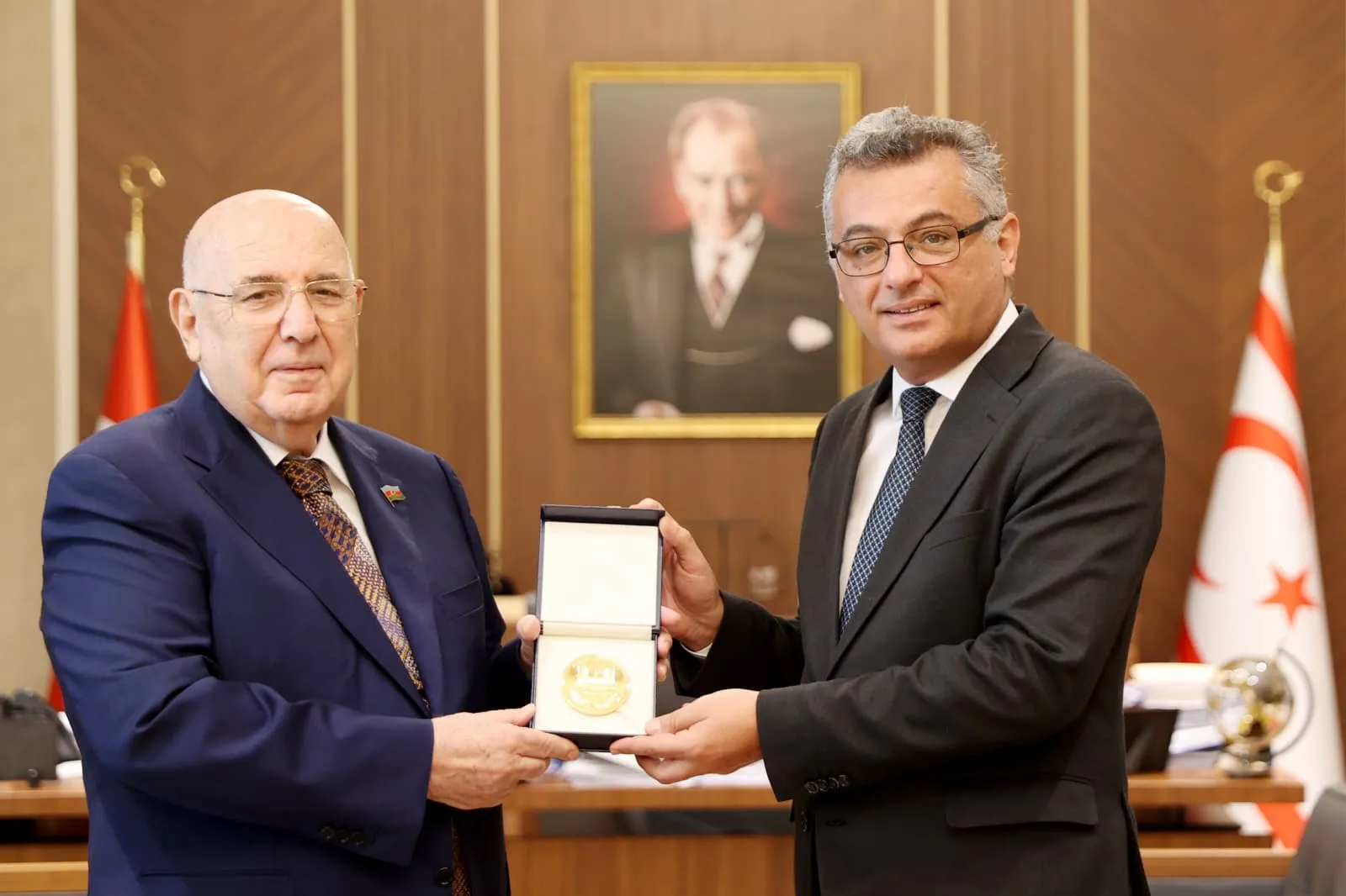 Cumhurbaşkanı Erhürman, Azerbaycan Dostluk Grubu heyetlerini kabul etti