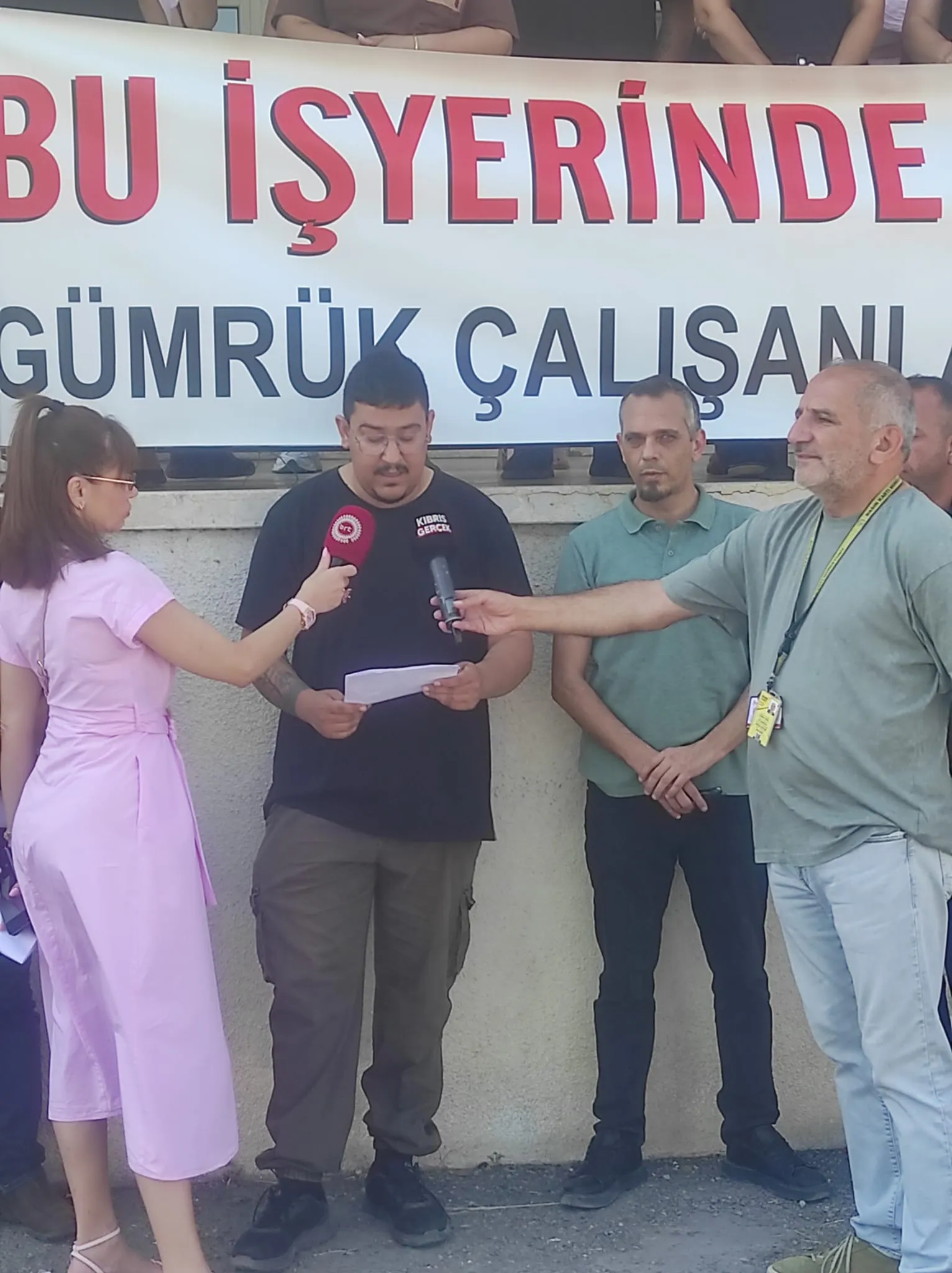 GÜÇ-SEN, Gazimağusa Limanı’nda iki saatlik uyarı grevi yaptı