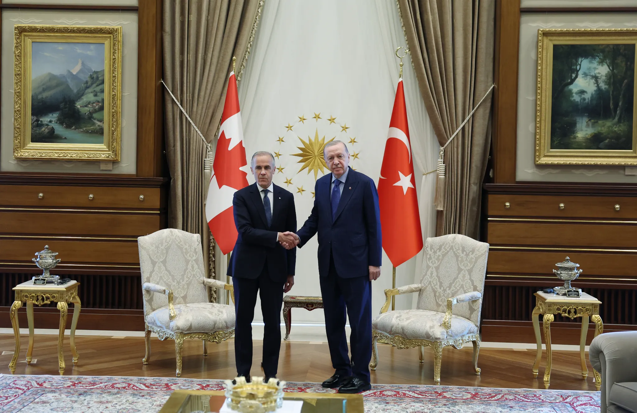 Türkiye Cumhurbaşkanı Erdoğan, Kanada Başbakanı Carney'i kabul etti
