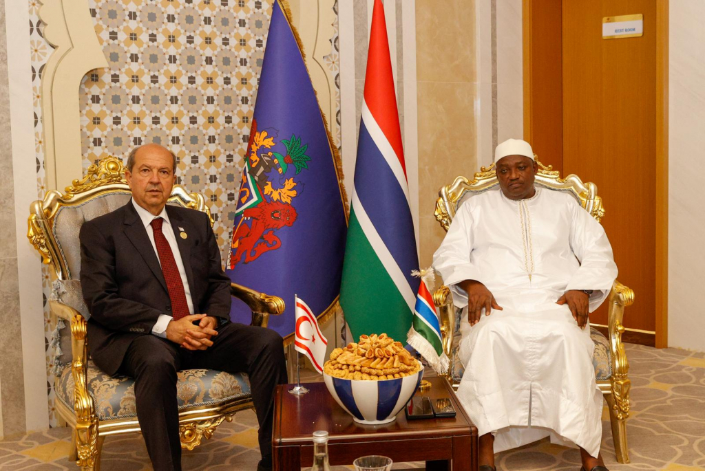 Cumhurbaşkanı Ersin Tatar, Gambiya Cumhurbaşkanı ile görüştü